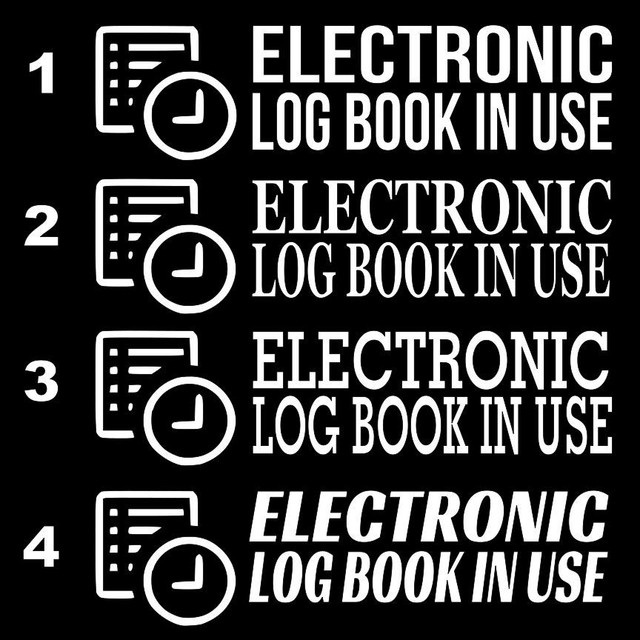 (Set of 2) Electronic Driver Logs Sticker Decal Omnitracs ELD Logbook