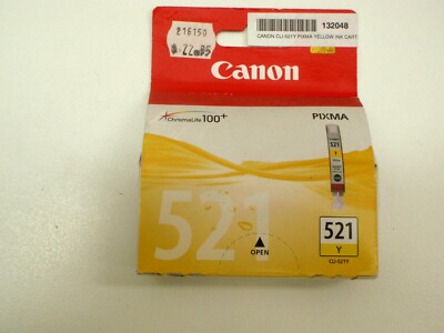 CANON CLI-521Y GENUINE CL-521 YELLOW INK CARTRIDGE IP3600 MP630 MP980 IP4600