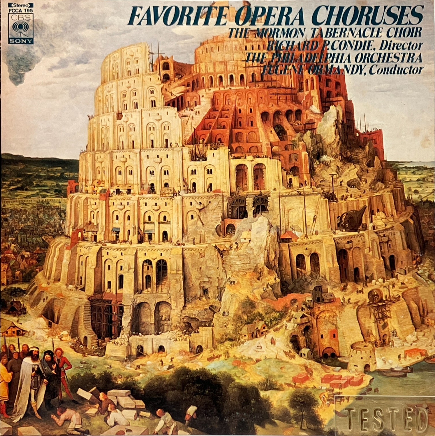 Mormon Tabernacle Choir Favorite Opera Choruses LP Vinyl Record Japan