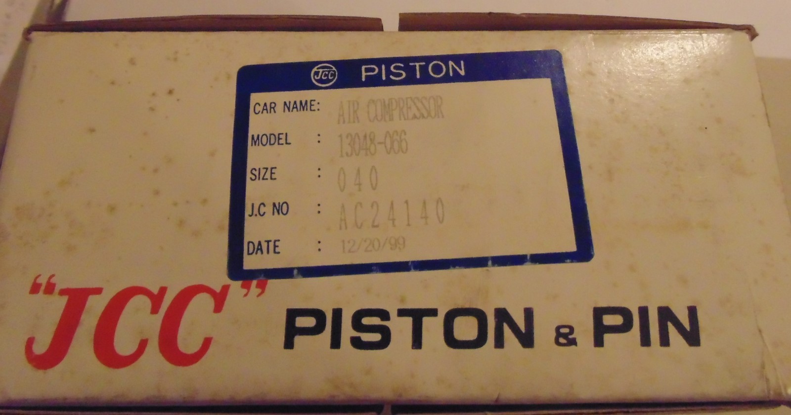 JCC PISTON & PIN SET .040 , 13048-066 , JC # AC24140 | eBay