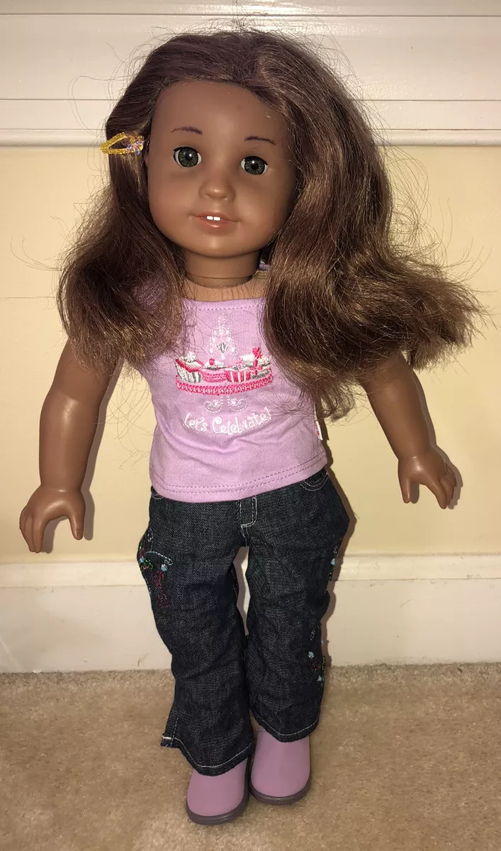 American girl doll brown hair store green eyes