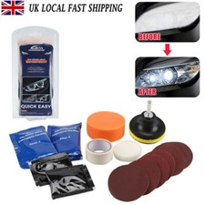 15Pcs Car Headlight Headlamp Cleaning Restoration Polish Light Lens Restorer Kit