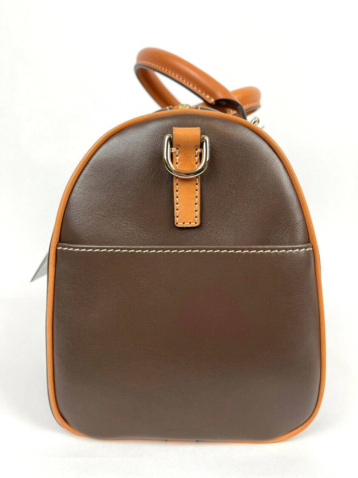 NWT Dooney & Bourke Florentine Leather Classic Satchel Brown/Tan Handbag image 6