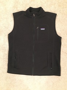 Patagonia Men's Better Sweater Black Vest Size XL - Corporate Logo on Back | eBay