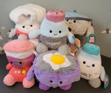 New Bum Bumz Friends Plush Set Of 6 Chef Mug Salt Pepper Slow Cooker Skillet