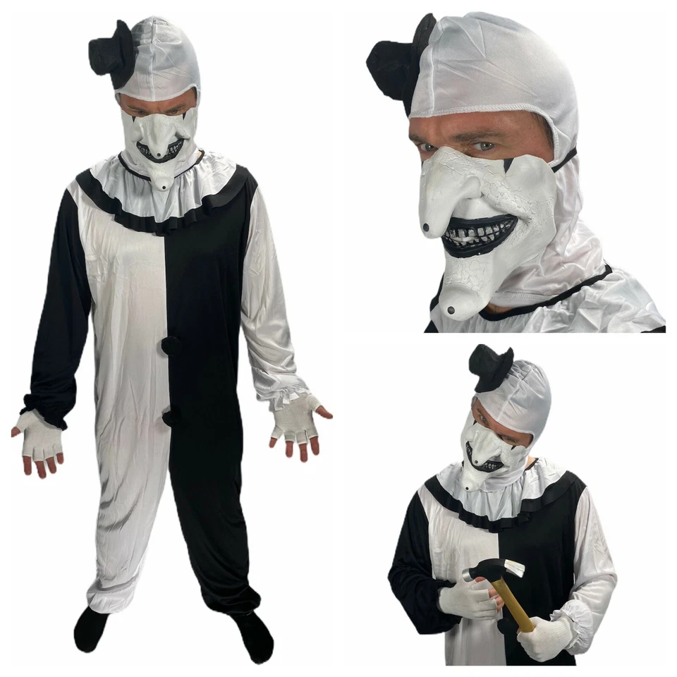 Adult Terrifier Clown Halloween Costume, Scary Clowns Art Horror Fancy Dress M/L - Image 2 of 4