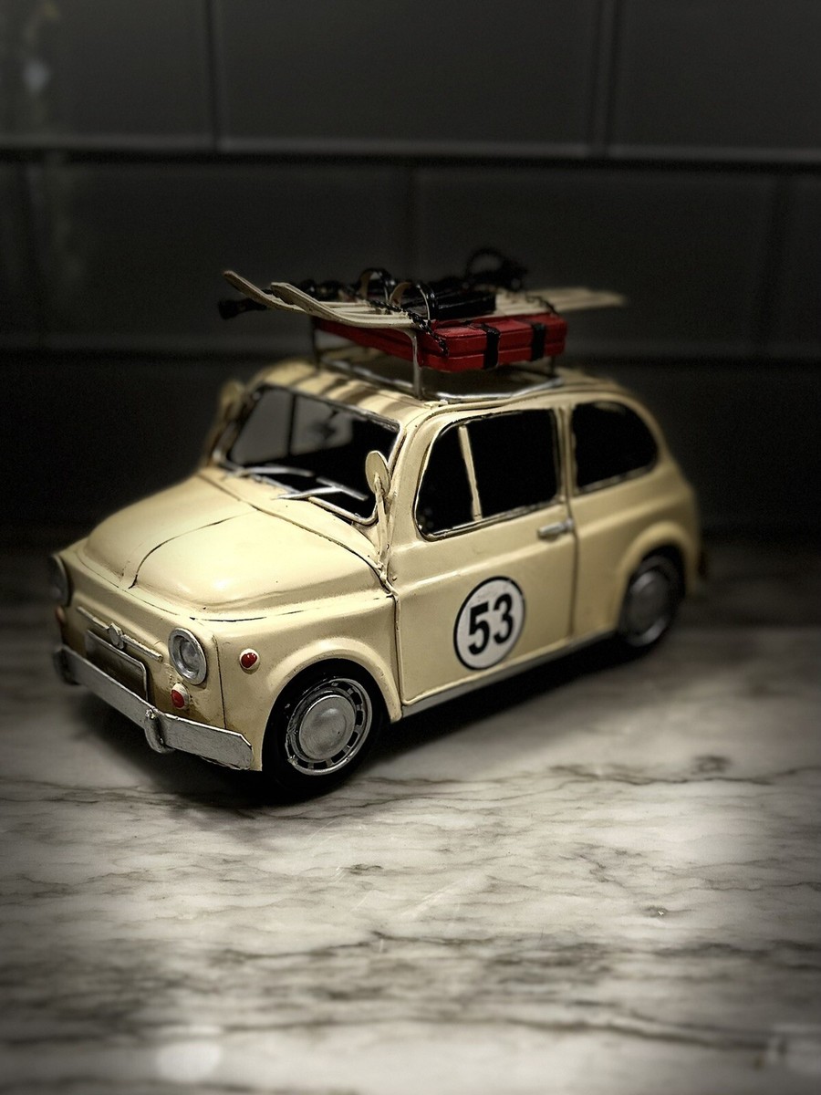 ミニカー TIN TOYS DIE CAST MODERN SALOON CAR FIAT Original factory 1:18 Norev Fiat 500 diecast alloy car model