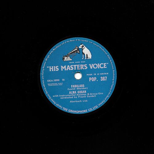 GROSSARTIG 1957 ROCKING ALMA COGAN 78 FABELHAFT/SOMMERLIEBE UK HMV POP 367 E/E+ - Bild 1 von 2