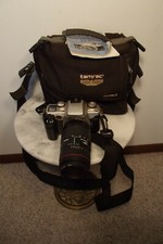 Canon EOS Elan II 35mm SLR Film Camera w Sigma 70-300 DL Macro Lens w/Manual,Bag