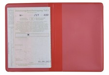 KFZ Schein Schutzh&uuml;lle Rot NEU Fahrzeugschein Mappe Etui Ausweis Kartenh&uuml;lle