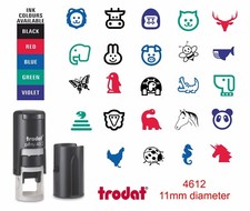 LOYALTY CARD ANIMAL RUBBER STAMP  11mm FUN KIDS SCHOOL, CUSTOMER REWARD SCHEME