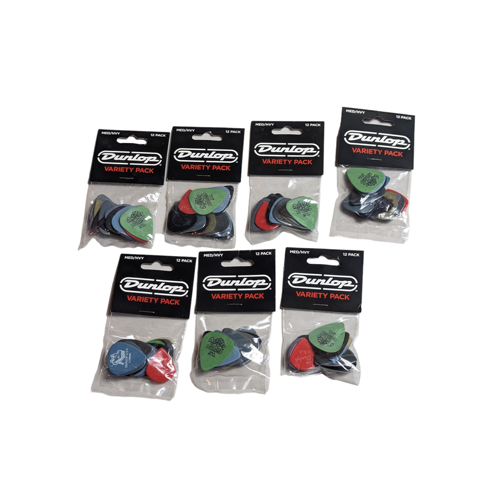 84 Dunlop Jazz Guitar Picks - Medium & Heavy Variety Pack, 7 x 12 Picks PVP102
