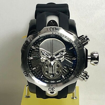 INVICTA 32428 Reserve MARVEL PUNISHER Men's 52mm Black Venom *LE