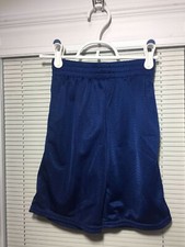 Athletic Works Boy's Youth Blue Elastic Waist Basketball Shorts Size Small 6-7