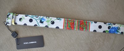 NWT Authentic $155 Dolce & Gabbana Girl's Leather/Textile Belt (S, M) D&G