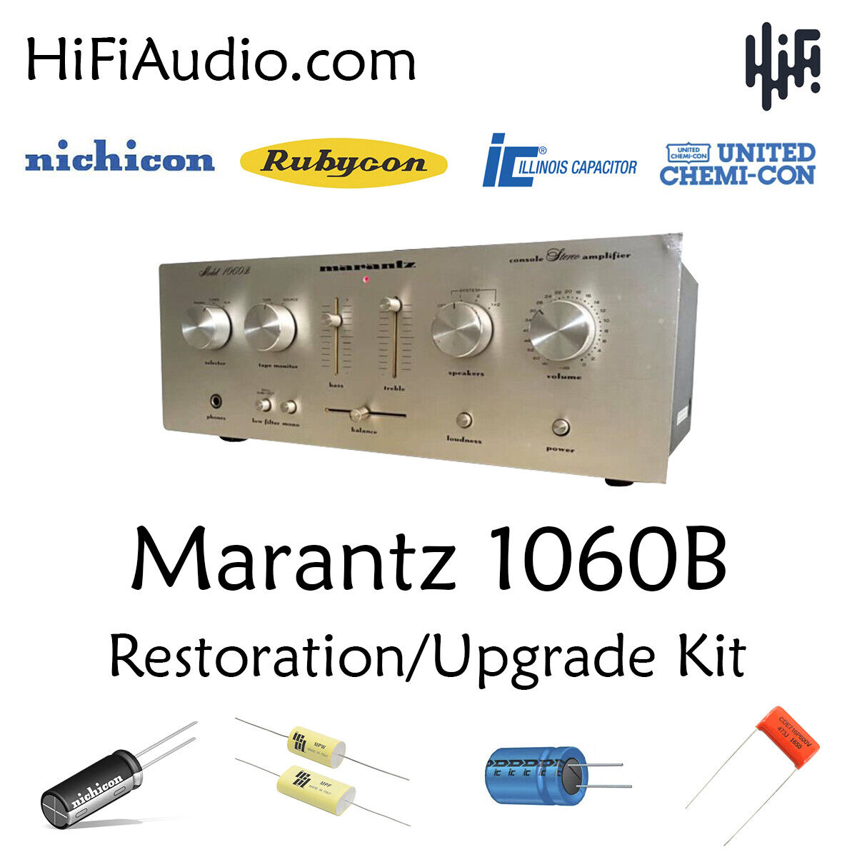 Marantz 1060B amplifier rebuild restoration recap upgrade