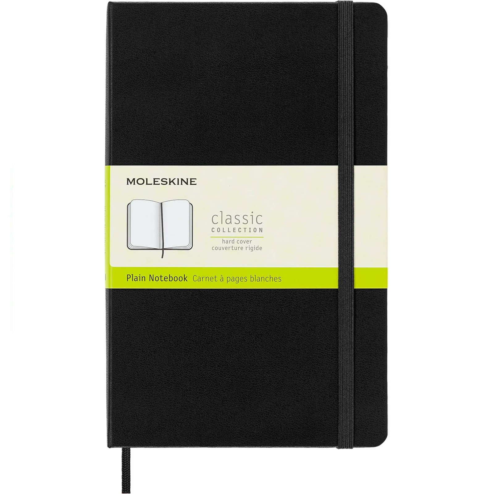 Moleskine Classic Collection Large Hard Cover Notebook - Black - Plain