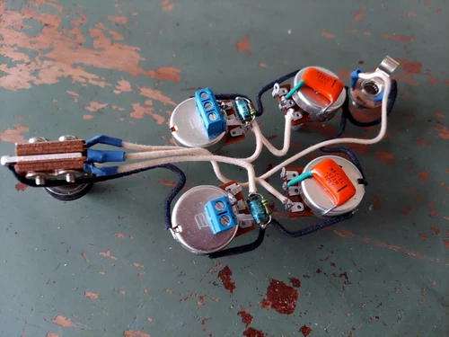 Solderless SG Harness 300k Bourns pots .022 Orange Drop KellingSound