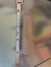 7 & 1/2 CM Natural Rose Quartz Crystal Point Hexagonal Wand