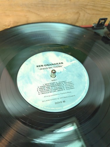 KEN GNANAKAN - JESUS MY THEME - Ex. 1977 12" Vinyl LP - UK 1st Press Rare Record - Picture 4 of 18