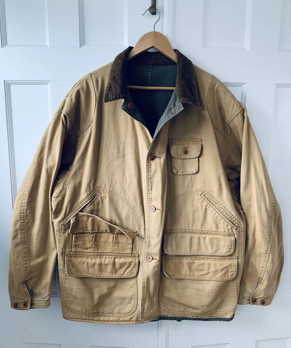 VTG 90s Polo Country Ralph Lauren Tan Olive Corduroy Collar Hunting Field  Jacket