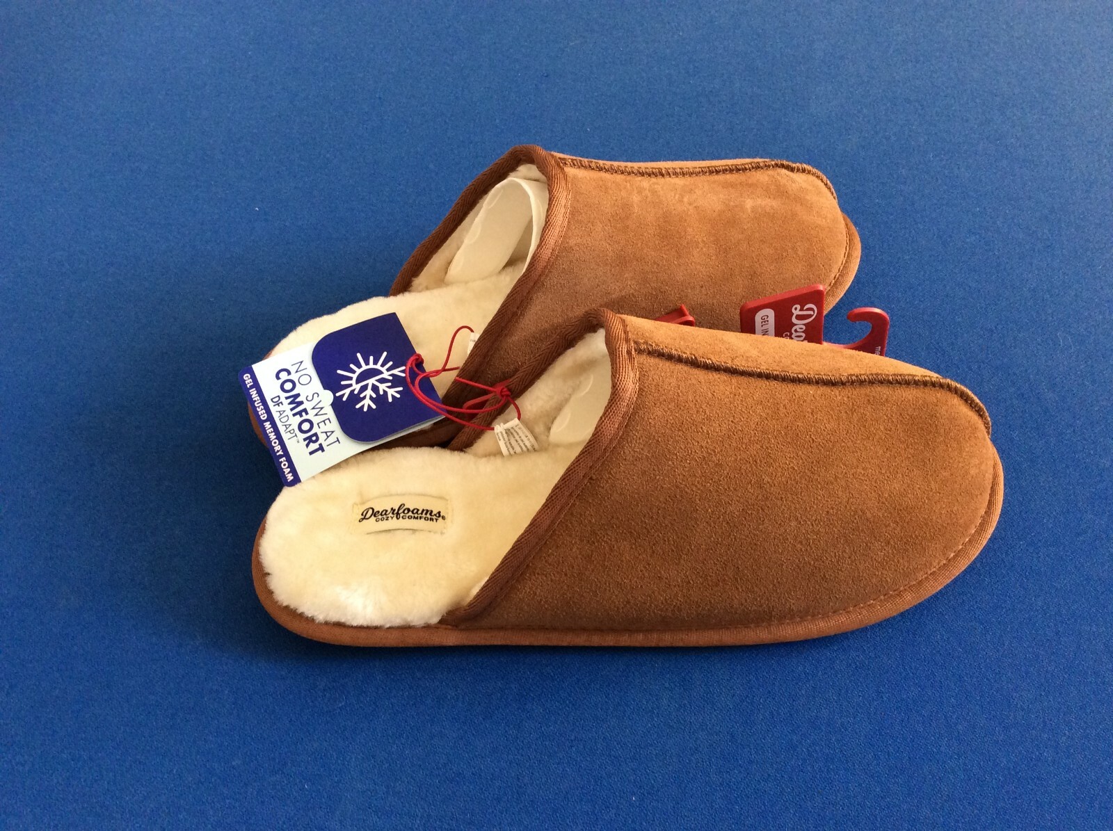 SAOLA Pantofole uomo Dearfoams Classic Scuff easy on off suola interno esterno marrone chiaro