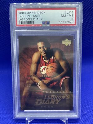 2003-04 LEBRON JAMES UPPER DECK LEBRON'S DIARY PSA 8 NM-MT ROOKIE