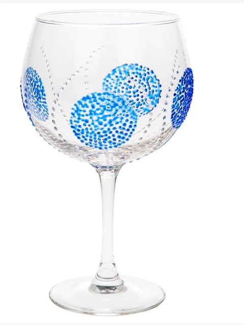 Glass Blue Gin Glasses