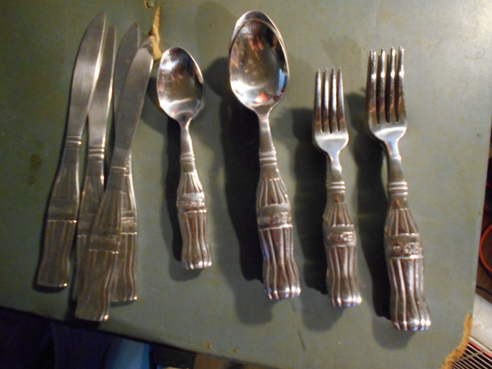 Vintage Coca Cola Collectible Silverware Set 27 Pieces Retro Diner Style  