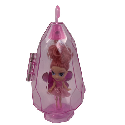 Pink Hair Barbie Fairytopia 2 1/2'' Fairy Ring Doll In Jewel Locket Case