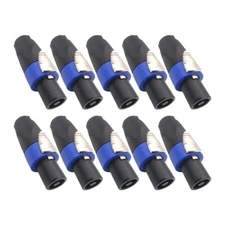 10 pcs NL4FX 4 pole Locking SpeakON Cable Connector Replacement for Neutrik