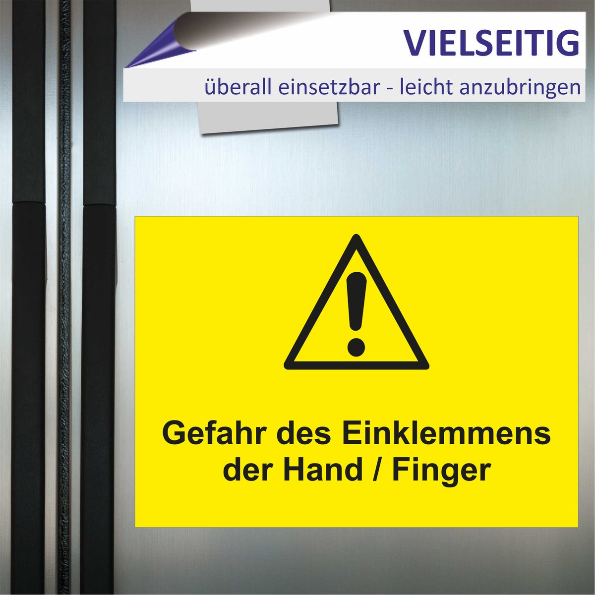 4er-Set Eigene Sicherheitsschilder Erstellen – A5 (210x148mm), Selbstklebend, Individuell Bedruckbar