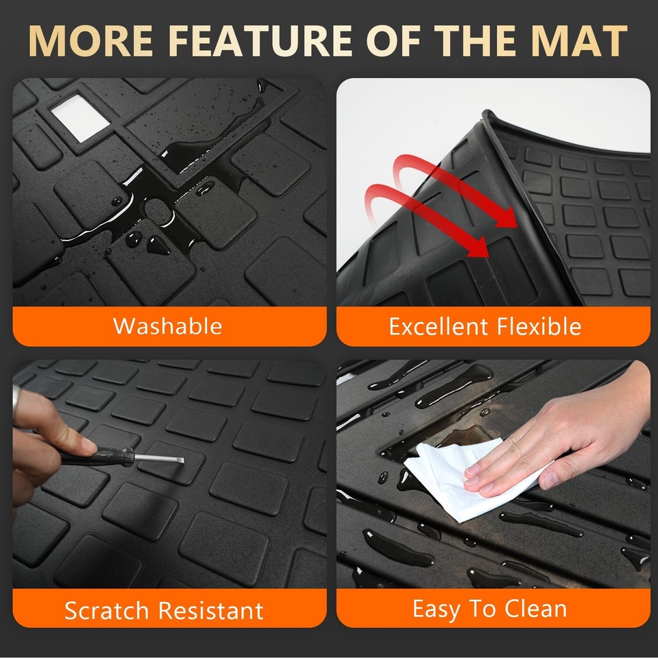 KUST Trunk Cargo Mat For Chevy Traverse 2018-2023 (7 Seats), 2nd & 3rd Row Seat Back - View #6