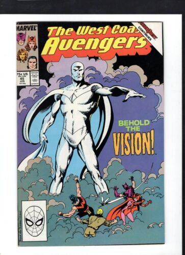 West Coast Avengers #45 (1989) 1st app. of the White Vision in VF/NM - Picture 1 of 2