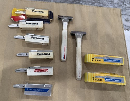 Vintage Schick Single Blade Adjustable Injector Razors with Blades L@@K
