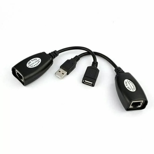 USB 2.0 Over Ethernet RJ45 Cat5 Cat5e Cat6 Male Female Extension Adapter Cable - 第 1/3 張圖片