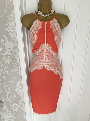 michelle keegan orange lace dress