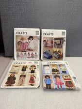 Lot Of 4 Cut Doll Clothes Patterns Mccalls Crafts 18 In