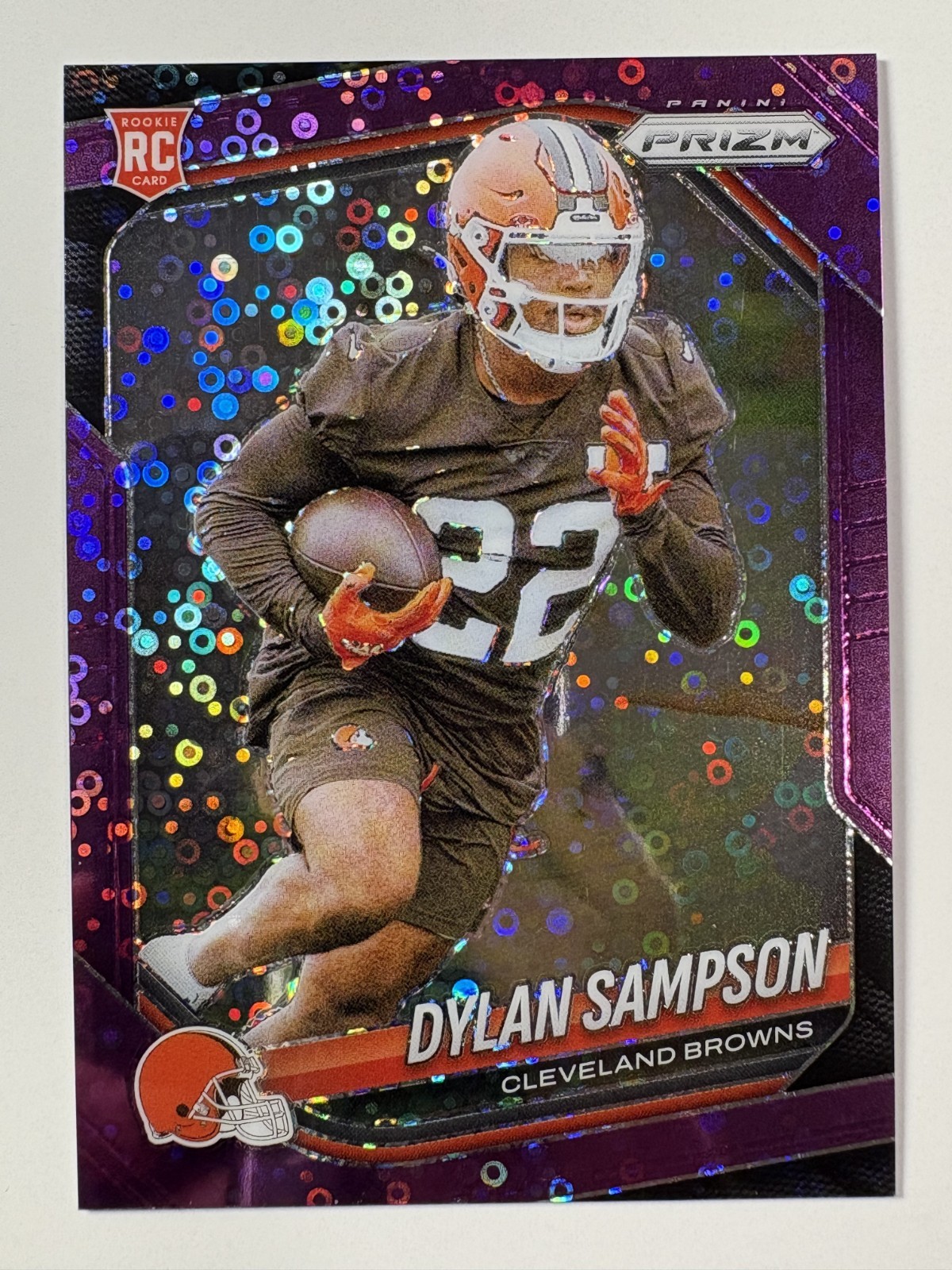 2025 Panini Prizm Dylan Sampson Rookie #365 Purple Disco Prizm /75 (RC) 