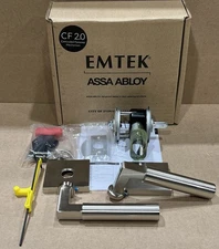 Emtek C5110HECUS15 Hercules Passage Door Lever Set  Satin Nickel Finish NOS