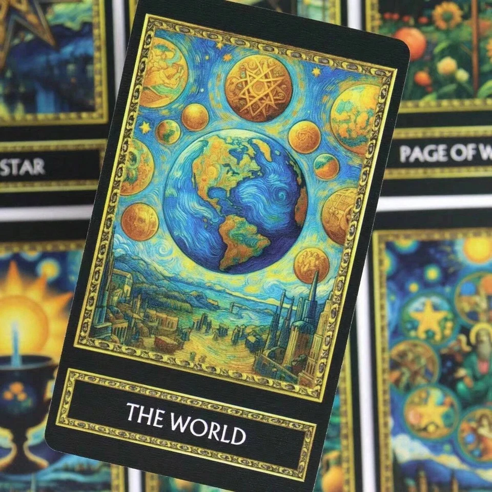 Carte Tarocchi Van Gogh - 78 Carte Spiritualità Gioco da Tavolo Sensitivo Arte - Imagen 2 de 4