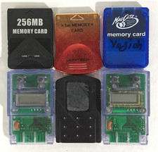LOT of 6 PLAYSTATION 1 Memory Cards PSX PS1 Third Party TESTED Working SAVES