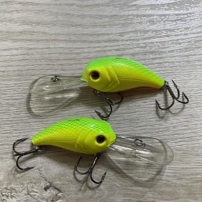 bass pro shop fishing lure colors Bass Pro Shops• XPS•Deep Crank•Chartreuse Green Back•Lot Of 2•