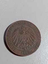 1892 German East Africa (Tanzania) 1 Pesa Coin