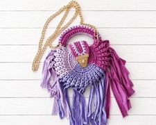 Boho Tasche -Häkeltasche -Fransen Handtasche...