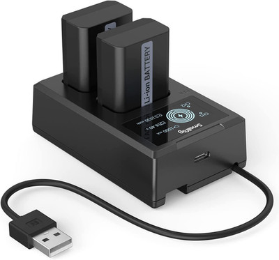 SMALLRIG Battery Akuu Für Sony NP-FW50 Ersatzbatterien (2 Stück) & LCD Display L