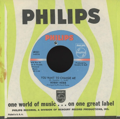 #ad Bobby Hebb You Want To Change Me on Philips Northern Soul 45 $114.99