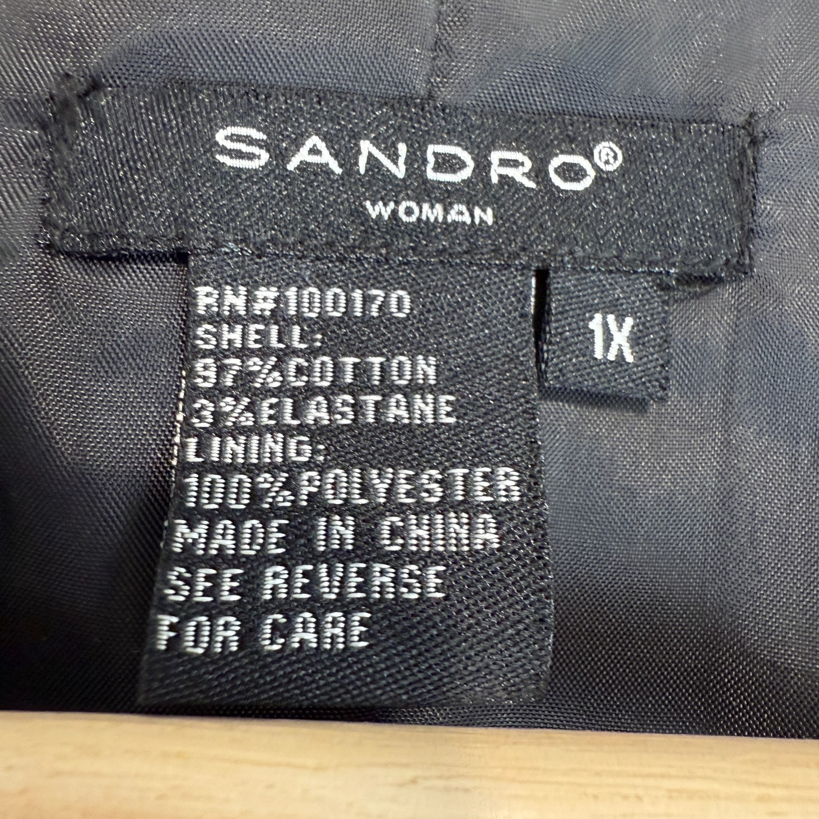 Sandro One Button Abstract Blazer Jacket Womens 1… - image 4