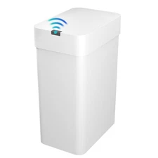 Small Bathroom Trash Can 9 Liter / 2.4 Gal Motion Sensor Trash Can IPX5 Water...
