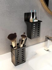 1pc Wall-Mounted Holder Toothpaste Mouth Cup Storage Shelf Rack ToothbrushHolder